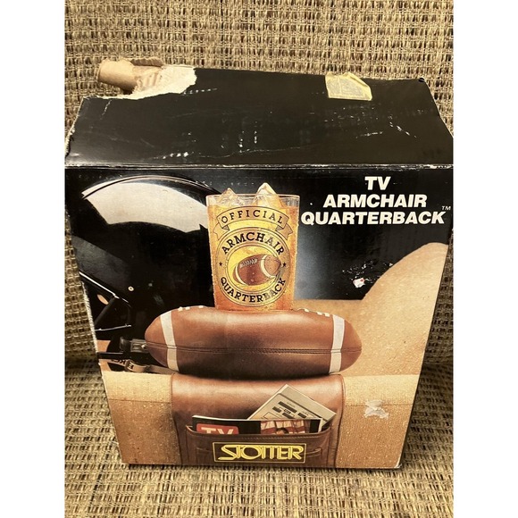 Stotter Other - Vintage 1992 Stotter TV Armchair Quarterback Football Caddy Remote Holder Glass